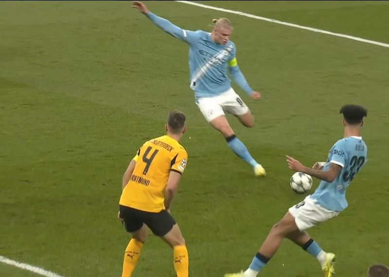 گل دوم منچسترسیتی به دورتموند توسط هالند