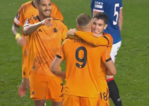 گل دوم رم به گلاسکو رنجرز توسط پلگرینی