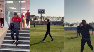 تجدید دیدار اوسمار و هواداران روی سکو