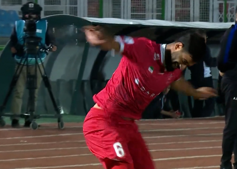 گل دوم پرسپولیس به استقلال خوزستان (کنعانی زادگان)