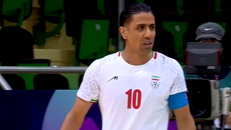 گل دوم فوتسال ایران به تاجیکستان طیبی