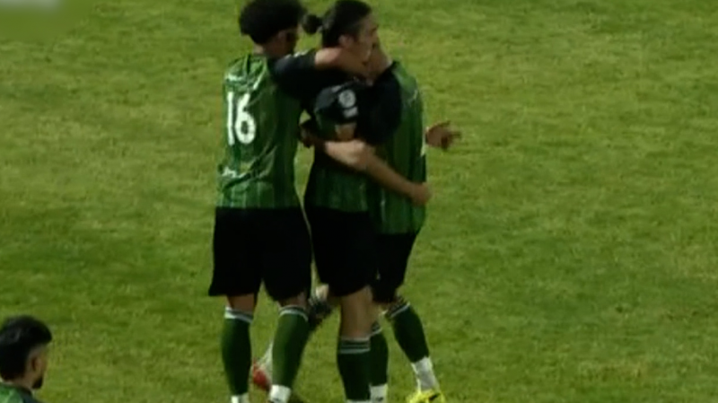 گل اول خیبر به تراکتور (حسینی)