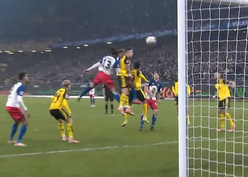 گل اول هامبورگ به دورتموند (کونیگسدورفر)