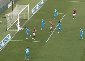 گل اول بواونیا به ناپولی توسط دالینگا