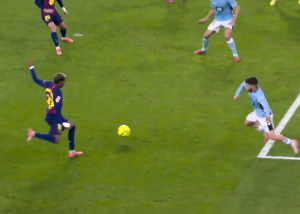 گل سوم بارسلونا به سلتاویگو توسط یامال