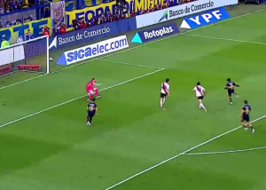 گل اول بوکاجونیورز به ریورپلاته توسط زبالوس