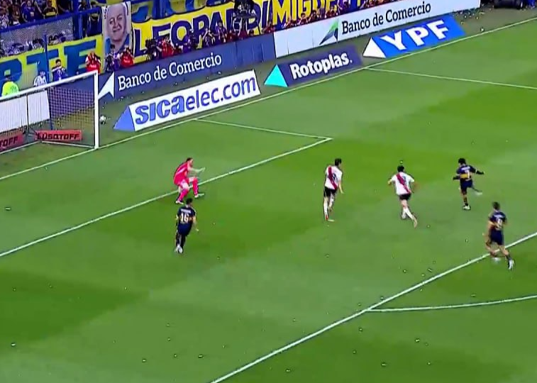 گل اول بوکاجونیورز به ریورپلاته توسط زبالوس