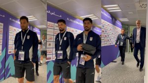 ورود اعضای تیم‌ملی به ورزشگاه العین