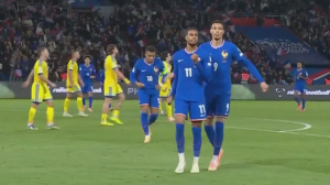 گل دوم فرانسه به اوکراین توسط اولیسه