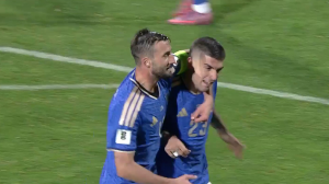 گل‌ اول ایتالیا به‌ مولداوی توسط جانلوکا مانچینی