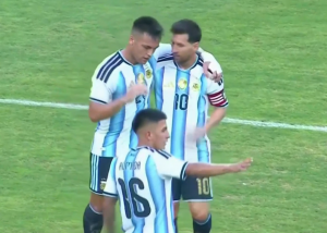 پاس گل مسی، گل اول آرژانتین به آنگولا