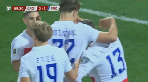 گل سوم کرواسی به جزایر فارو توسط ولاشیچ