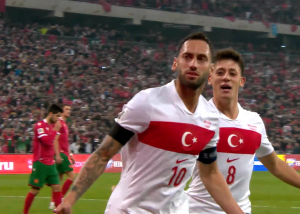 گل اول ترکیه به بلغارستان (هاکان چالهان اوغلو)