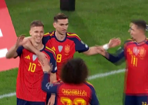 گل اول اسپانیا به ترکیه توسط اولمو 