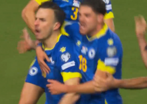 گل اول بوسنی به اتریش توسط تاباکوویچ 