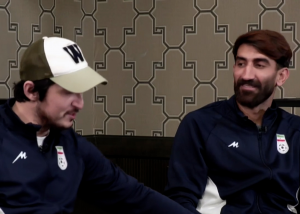 شوخی سردار با موهای بیرانوند