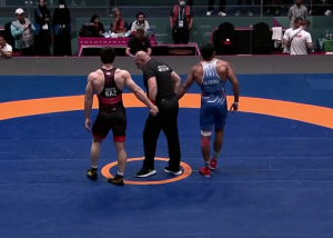 کسب مدال طلا توسط غلامرضا فرخی (87 kg)