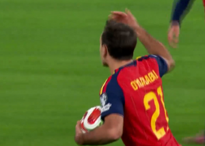 گل دوم اسپانیا به ترکیه توسط اویارزابال 