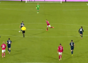 گل چهارم اسکاتلند به دانمارک توسط مک لین