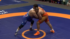 پیروزی فردین هدایتی برابر حریف مصری(130 کیلوگرم)