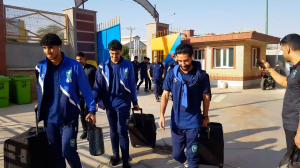 ورود تیم خیبر خرم اباد به ورزشگاه تختی