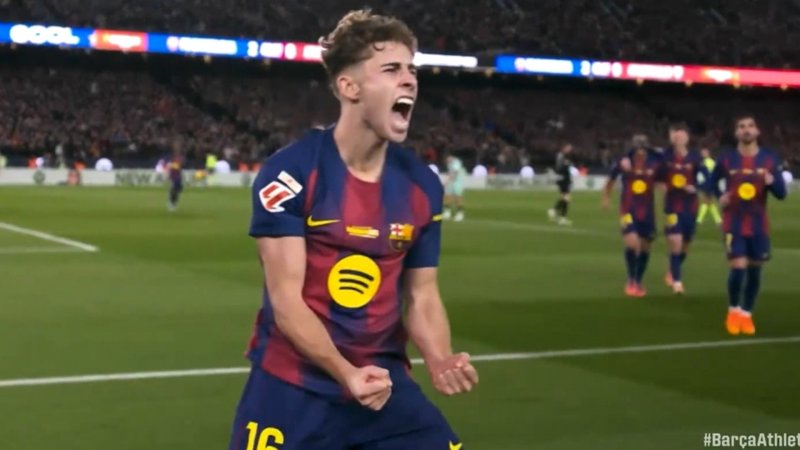 گل سوم بارسلونا به بیلبائو توسط لوپز