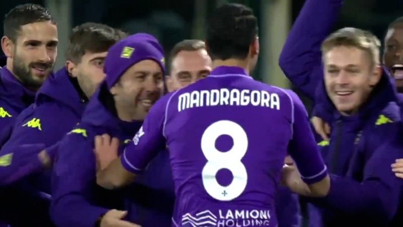 گل اول فیورنتینا به یوونتوس توسط ماندراگورا