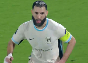 گل دوم الاتحاد به الدحیل توسط بنزما