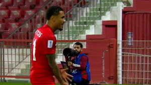 گل اول شباب الاهلی به الغرافه (سانتوس)