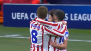 گل اول اتلتیکو مادرید به اینتر توسط آلوارز 