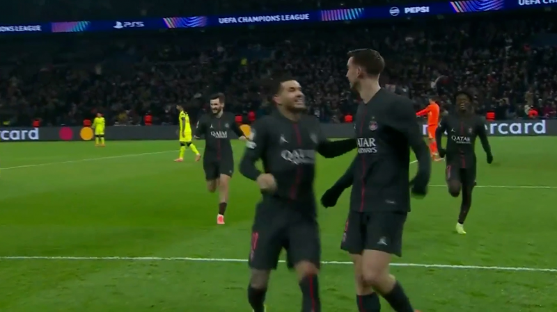 گل سوم پاری‌سن ژرمن به تاتنهام توسط رویز 