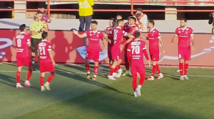 گل اول پرسپولیس به شمس آذر (رفیعی)