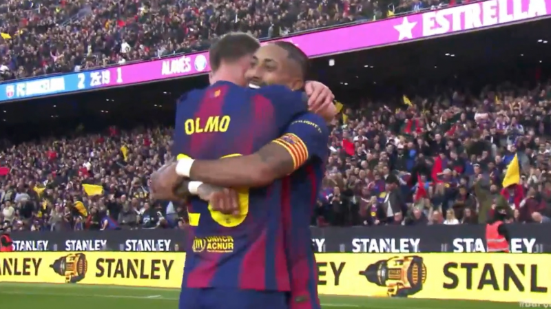 گل دوم بارسلونا به آلاوس (اولمو)