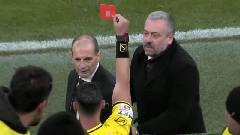 اخراج آلگری ، درگیری در بازی آث میلان و لاتزیو