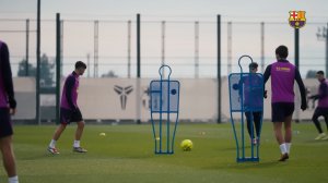 تمرینات بارسلونا پیش از بازی با اتلتیکومادرید