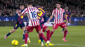 گل دوم بارسلونا به اتلتیکومادرید توسط اولمو