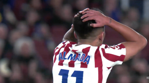 فرصت سوزی آلمادا مقابل دروازه خالی بارسلونا