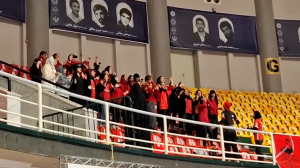 ورود تیم شهرداری ارومیه به سالن غدیر