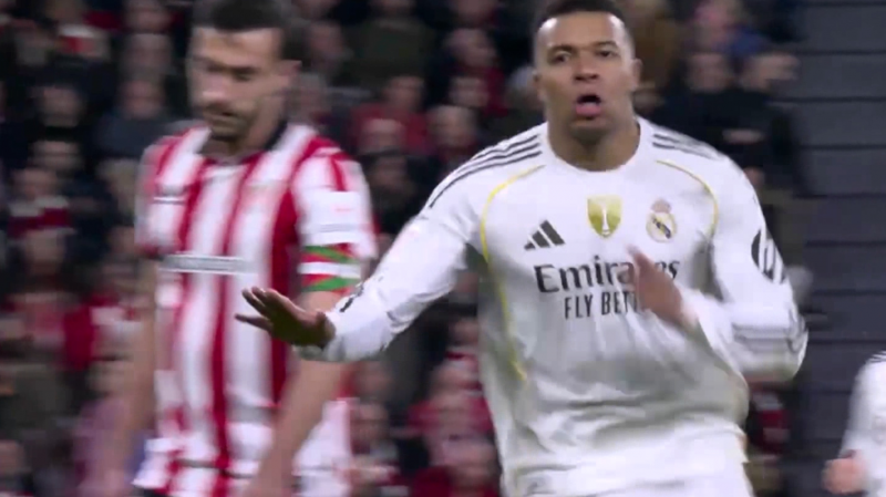 گل اول رئال مادرید به بیلبائو توسط امباپه