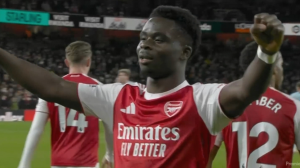 گل دوم آرسنال به برنتفورد توسط ساکا