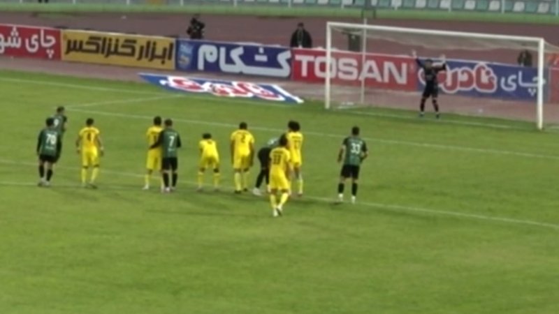 پنالتی از دست رفته خیبر مقابل شمس آذر