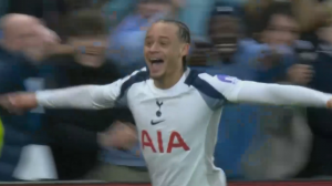 گل دوم تاتنهام به برنتفورد توسط ژاوی سیمونز 