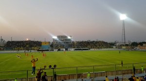 شعار آبادان برزیلته در ورزشگاه زرد طلایی آبادان