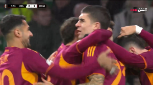 گل اول رم به سلتیک (مانچینی)