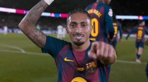  گل اول بارسلونا به اوساسونا توسط رافینیا