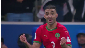 گل سوم مراکش به اردن توسط حمد الله 