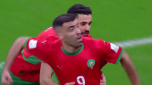 گل دوم مراکش به اردن توسط حمد الله 