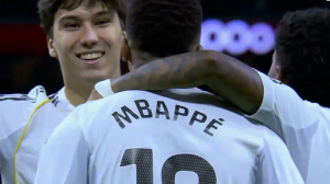 گل دوم رئال مادرید به سویا توسط امباپه 