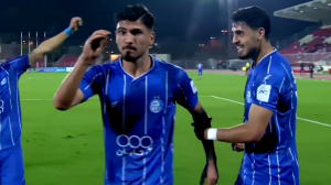 گل اول استقلال به المحرق توسط قلیزاده 