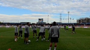 گرم کردن پرسپولیسی ها پیش از بازی با مس